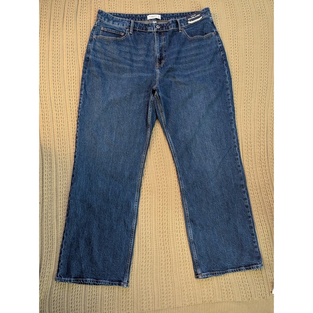 NWT Women's Abercrombie & Fitch  High Rise 90s Relaxed Curve Love Jeans 35 Long